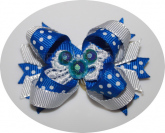 Laço Butterfly Loop  Branco e Azul - Mickey