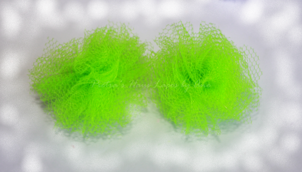 Pompom Tutu Verde Neon