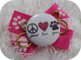 Looping Peace Love Paws Rosa